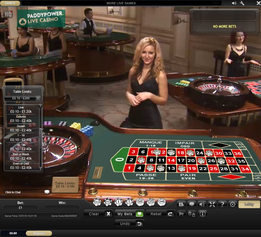 roulette online casino live